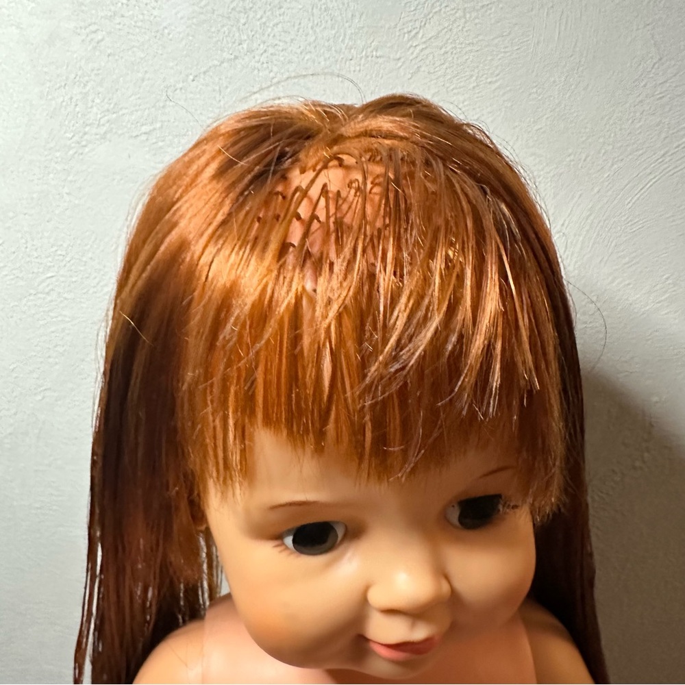 Red-Head Baby Doll in White Lace Dress - Classic Play Doll - Picture 4 of 16